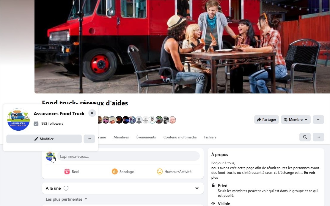 Groupes Facebook Food Truck